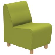 Chauffeuse 1 place Izari pied bois tissu M1 Pistache