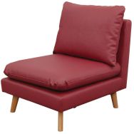 Chauffeuse 1 place Riga enduit PVC lie de vin