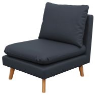 Chauffeuse 1 place Riga enduit PVC noir