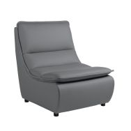 Chauffeuse 1 place Zeny tissu chiné non feu M1 gris