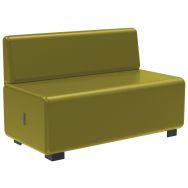 Chauffeuse 2 places Hizia tissu enduit PVC - Alba