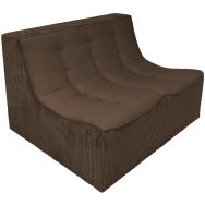 Chauffeuse 2 places Loto velours Poso lisse et cotelé - MMP