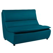 Chauffeuse 2 places Zeny tissu chiné non feu M1 bleu