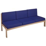 Chauffeuse 3 places Autize structure Naturel PVC 9432 Bleu