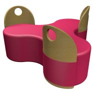 Chauffeuse 3 places conversation 100x53,5x93 cm-Twiny