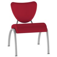 Chauffeuse Ainhoa 1 place piètement gris enduit PVC coloris Groseille