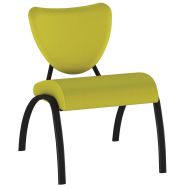 Chauffeuse Ainhoa 1 place piètement noir enduit PVC coloris Anis