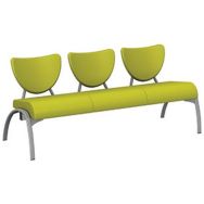 Chauffeuse Ainhoa 3 places pied gris enduit PVC Anis