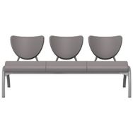 Chauffeuse Ainhoa 3 places pied gris enduit PVC gris