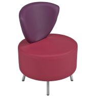 Chauffeuse Bulle pieds métal coloris  Prune/Fuschia