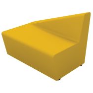 Chauffeuse Maldiv dos incliné droite polyester moutarde