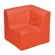 Chauffeuse angle 90° Diabolo Adulte tissu PVC coloris mandarine