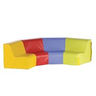 Chauffeuse courbe 120° Poussin multicolore - Manutan Expert