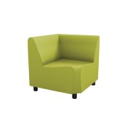 Chauffeuse d'angle 90° Izari enduit PVC M1 Anis