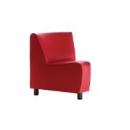 Chauffeuse d'angle 45° Izari enduit PVC Groseille