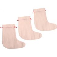 Chausson de noël en coton naturel (Lot de 24)