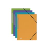 Chemise 3 Rabats Memphis A4 avec Elastique Couverture Polypro Coloris Assortis