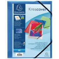 Chemise à élastiques 3 rabats PP opaque krea cover A4
