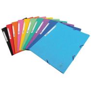 Chemise à élastiques carte lustrée 3 rabats - Coloris assortis - Paquet de 50