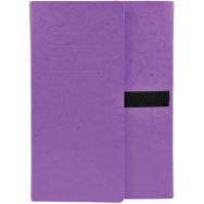 Chemise extensible 3 rabats carte lustrée sangle scratch - 24x32cm