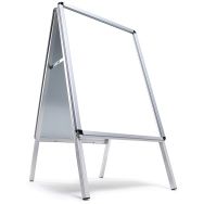 Chevalet argent profilé 32 mm A2 coins arrondis noirs