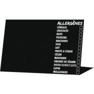 Chevalet avec inscription allergènes - Lot de 10