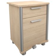 Chevet 1 bac coulissant 1 tiroir 4 pieds vicenza clair-AHF