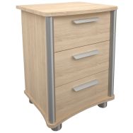 Chevet 3 tiroirs 4 pieds vicenza clair-AHF