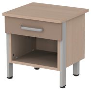 Chevet Cubik chêne de Hongrie caisson 1 tiroir praliné