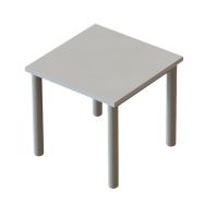 Chevet Quiétub plateau Tabac 4 pieds 9006 Alu