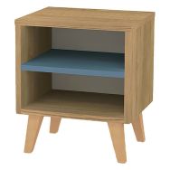 Chevet Silphy 1 niche + 1 tablette bleu