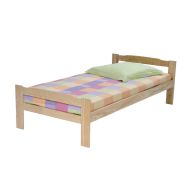 Chloé Collectivité lit sommier agglo tête 2 traverse 90x190 cm miel