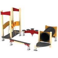 Circuit d'équilibre 2 avec 4 plateformes alu beige - Manutan Expert