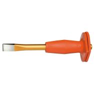 Ciseau de maçon, 8 faces, avec protection des mains 250x16 mm