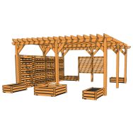 Classe en plein air : Pergola et mobilier à végétaliser