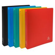 Classeur A4 polypropylène épais 4 anneaux diam: 30mm dos: 40 mm assortis