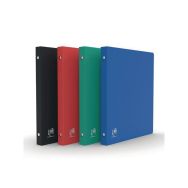 Classeur Memphis 17x22cm Dos 20mm 2 Anneaux Ronds Couverture Polypro Coloris Assortis
