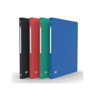 Classeur Memphis A4 Dos 20mm 4 Anneaux Ronds Couverture Polypro Coloris Assortis