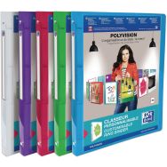 Classeur Oxford Polyvision A4 Dos 20mm 4 anneaux Polypro  - Assorti