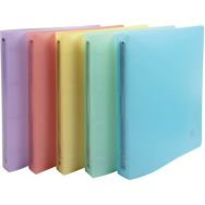 Classeur à 4 anneaux en polypropylène pastel A4 maxi