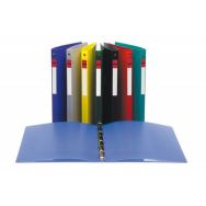 Classeur cahier A4 polypropylène épais,4 anneaux diam: 15mm dos: 20 mm. Couleurs assorties