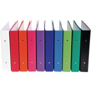 Classeur rembordé PP format ecolier 4 anneaux 30mm 230x215mm