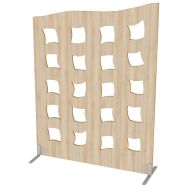 Claustra Folio avec trame et pieds 120 x 160 cm - hêtre