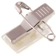 Clip adhésif à pince métal et épingle