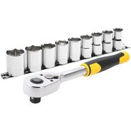 Cliquet 72 Dents - 1/2''+ 9 Douilles - 10 Pcs