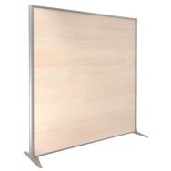 Cloison KP+ Mélaminé Chêne Profil Argent 160x163