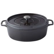 Cocotte en fonte ovale 33 cm -INVICTA- Taupe