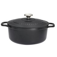Cocotte en fonte ronde 28 cm Noire Sublime Chasseur