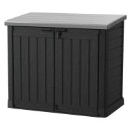 Coffre de jardin multifonctions 1200 L résine toit plat