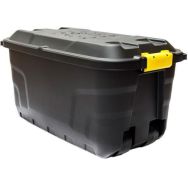 Coffre de rangement noir de 75 l sur roulettes